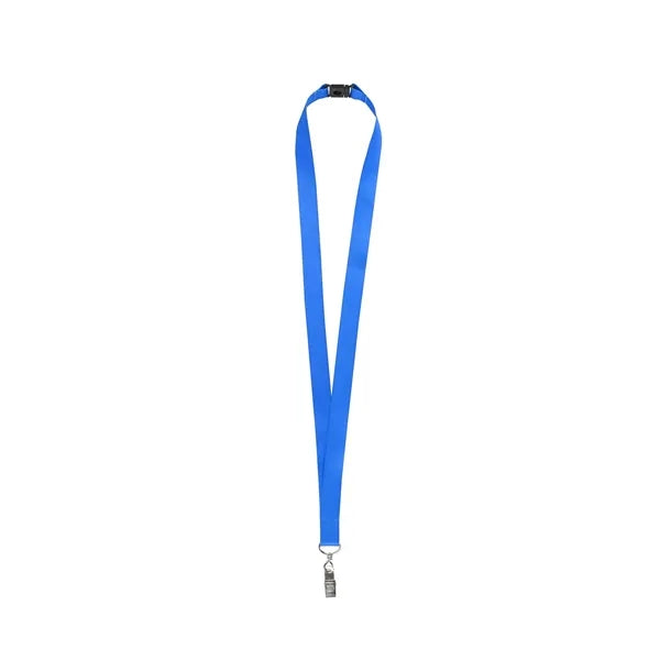 3/4'' Full Color Lanyard w/ Bulldog Clip & Breakaway