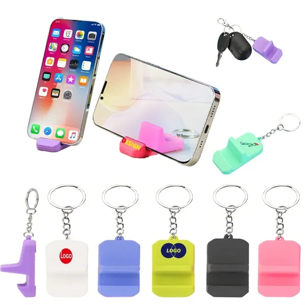 Lightweight Silicone Phone Stand With Keyring