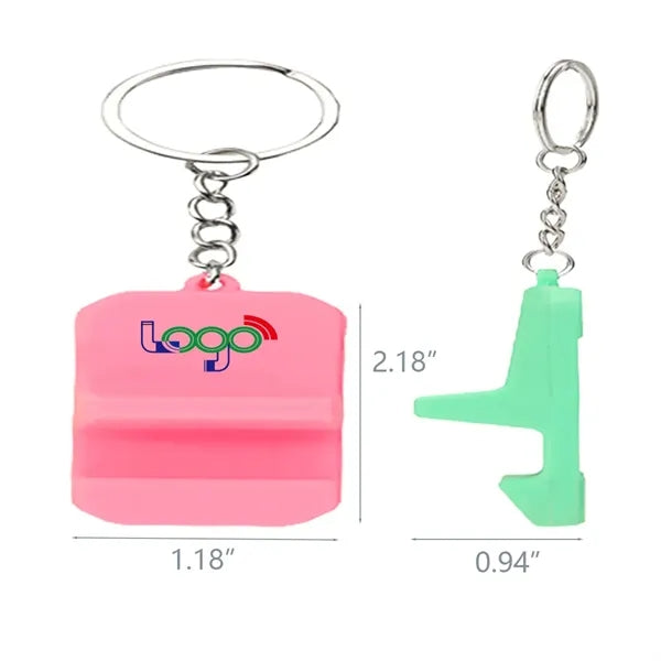 Lightweight Silicone Phone Stand With Keyring