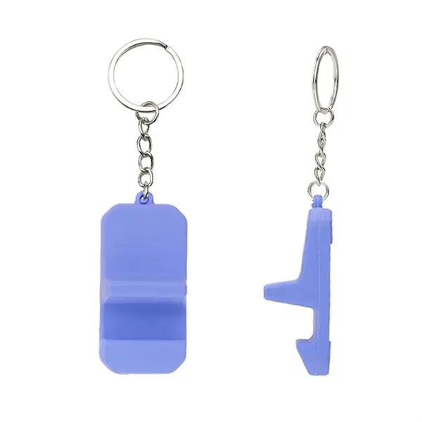 Mini Cellphone Stand w/Metal Keychain