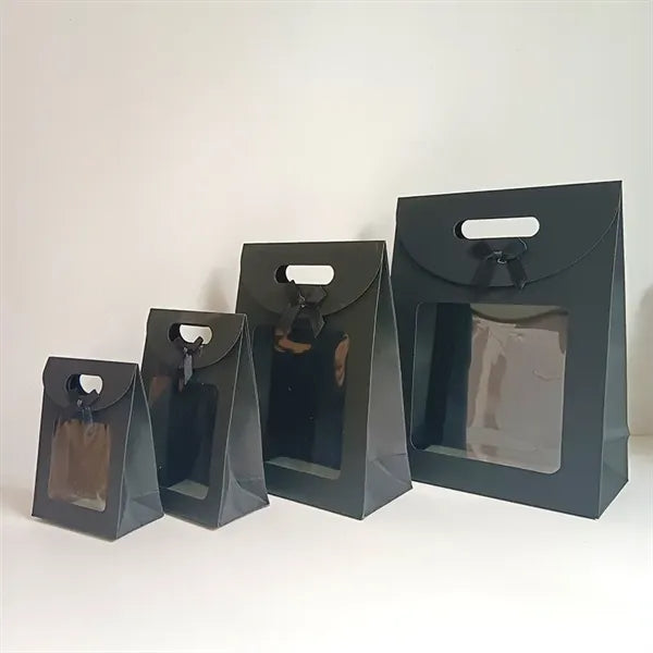 Kraft Paper Bags with Window - 4.7x2.4x6.3"