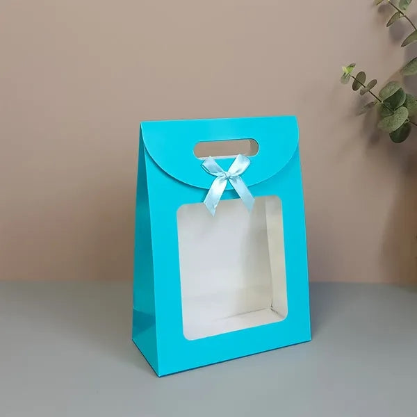 Kraft Paper Bags with Window - 4.7x2.4x6.3"