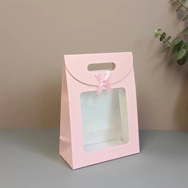 Kraft Paper Bags with Window - 4.7x2.4x6.3"