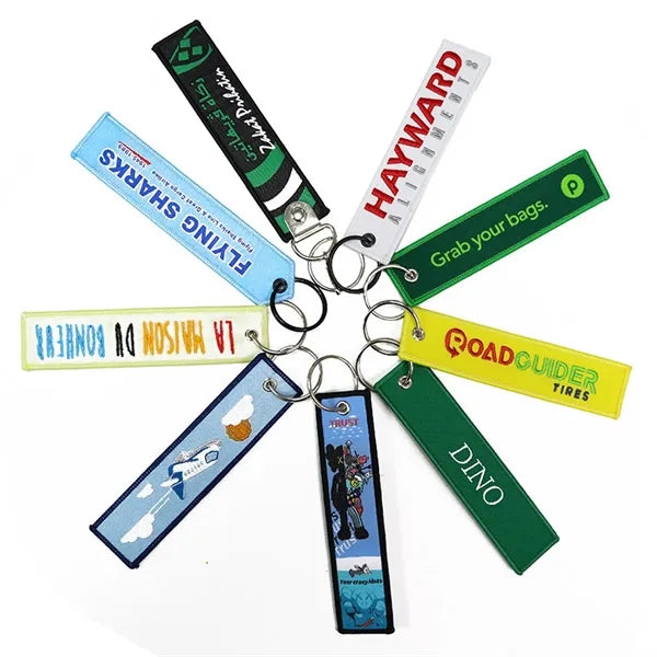 Embroidered Flight Keytag Keychain