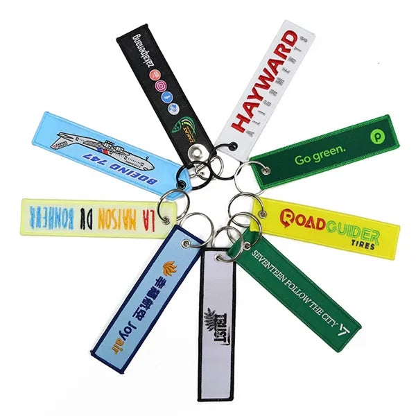 Embroidered Flight Keytag Keychain