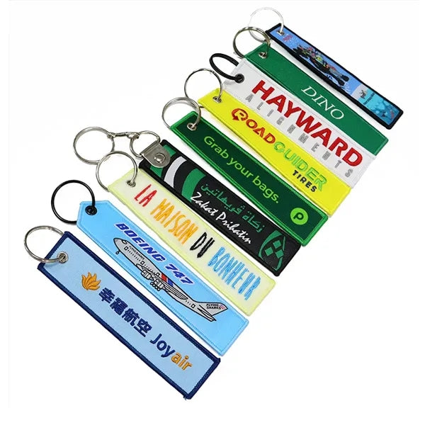 Embroidered Flight Keytag Keychain