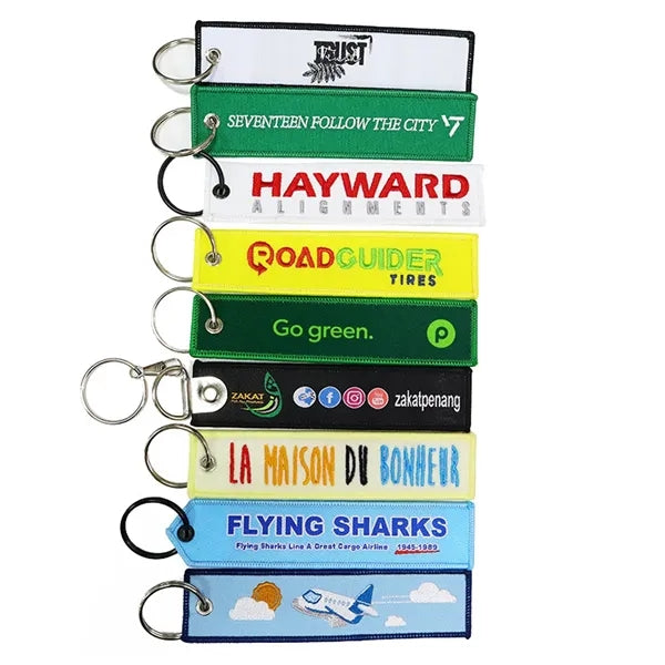 Embroidered Flight Keytag Keychain