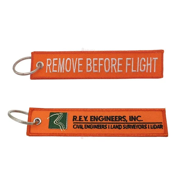 Embroidered Flight Keytag Keychain