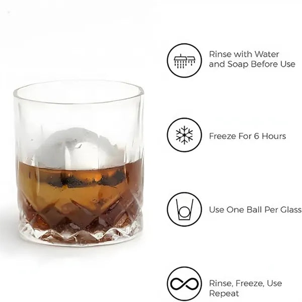 2pcs Stainless Steel Ice Cubes Whiskey Chilling Stones Balls