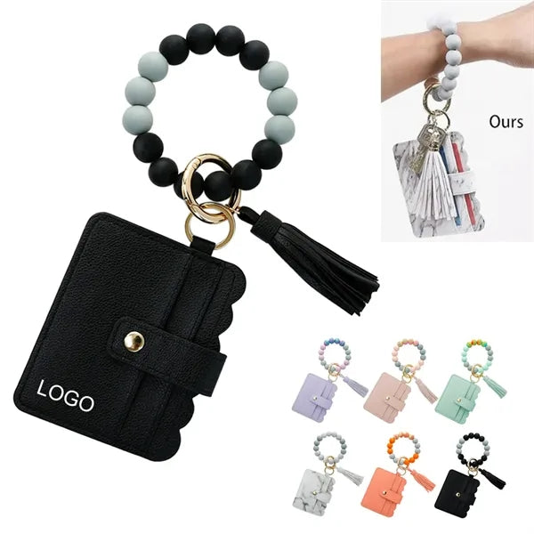 Silicone Bead Credit Card Holder