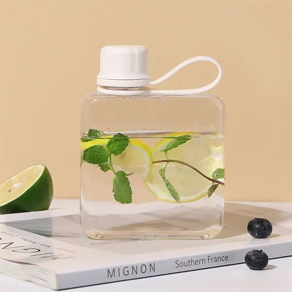 Clear Flat Sports Water Bottle
