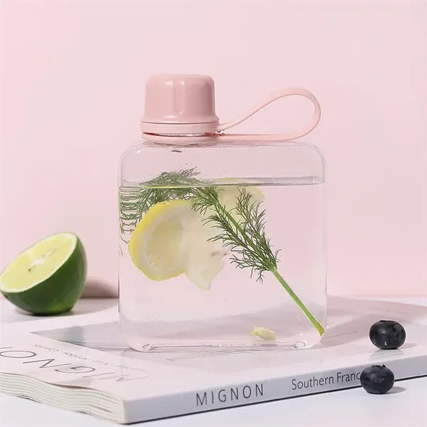 Clear Flat Sports Water Bottle