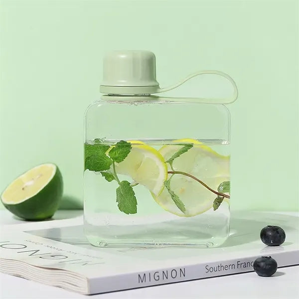 Clear Flat Sports Water Bottle