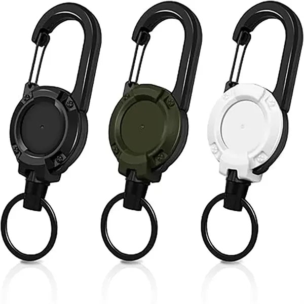 5" Custom Stainless Steel Wire Rope Retractable Badge Reel