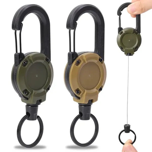 5" Custom Stainless Steel Wire Rope Retractable Badge Reel