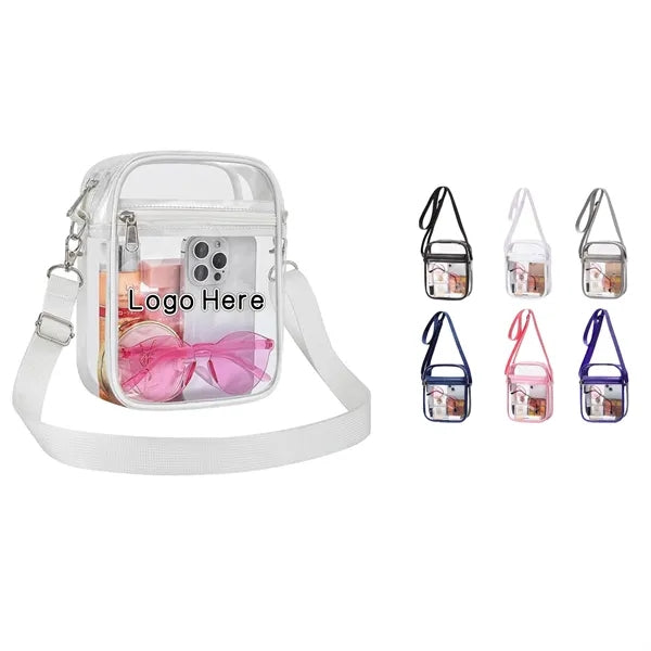 Clear PVC Crossbody Shoulder Bag