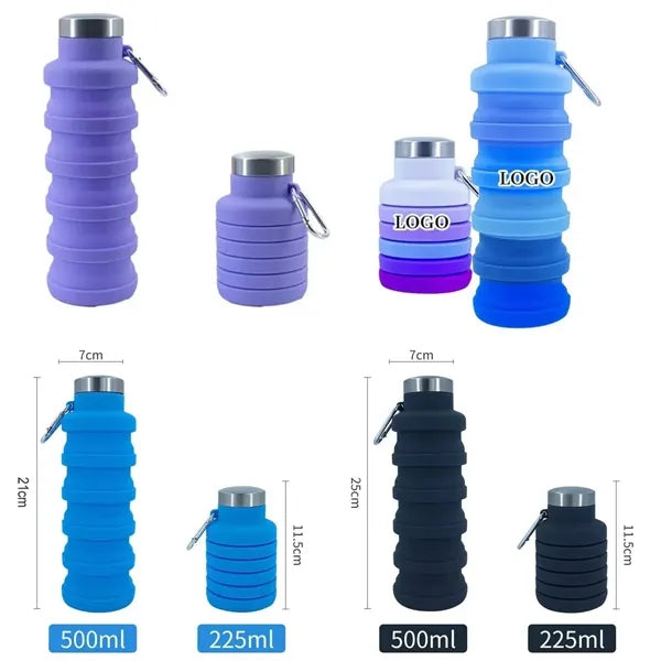 Collapsible Silicone Foldable Water Bottle