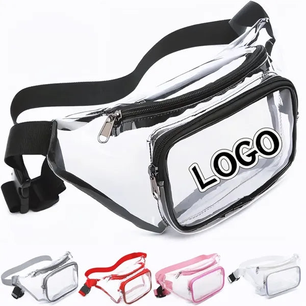 Two Zipper Pockets Transparent PVC Bag