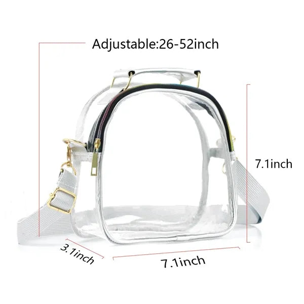 Clear PVC Crossbody Shoulder Bag