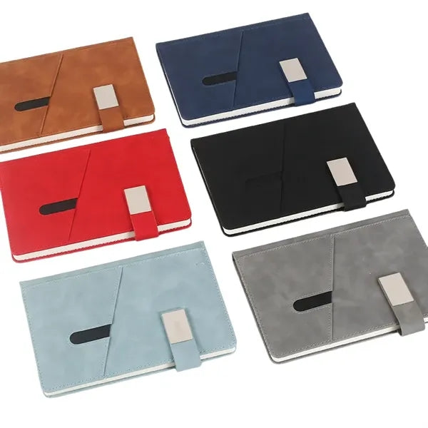 A5 Customized Leather Notebook With Magnetic Buckle Closure