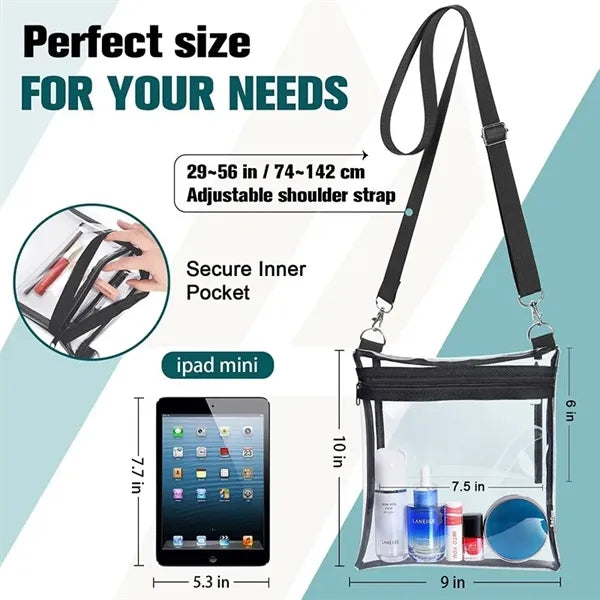 Clear PVC Crossbody Shoulder Bag