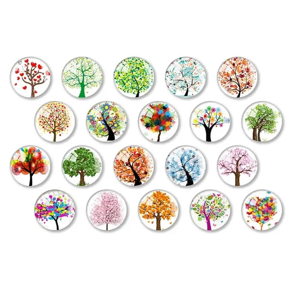 Glass Refrigerator Magnets, Decorative for Kitchen, Office