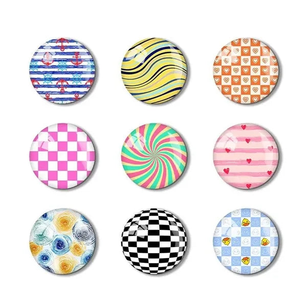 Glass Refrigerator Magnets, Decorative for Kitchen, Office