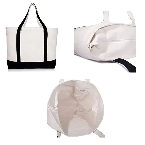 Canvas Boat Tote Bags With Front Pocket