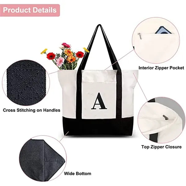 Canvas Boat Tote Bags With Front Pocket