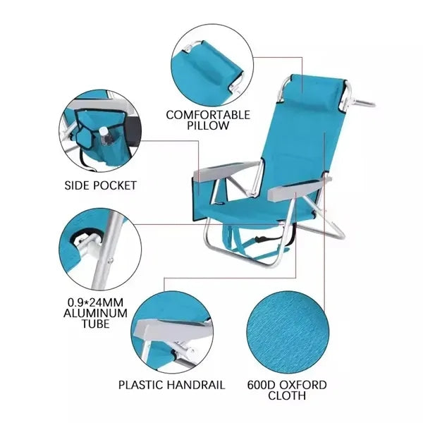 Beach Chair with Cooler Bag