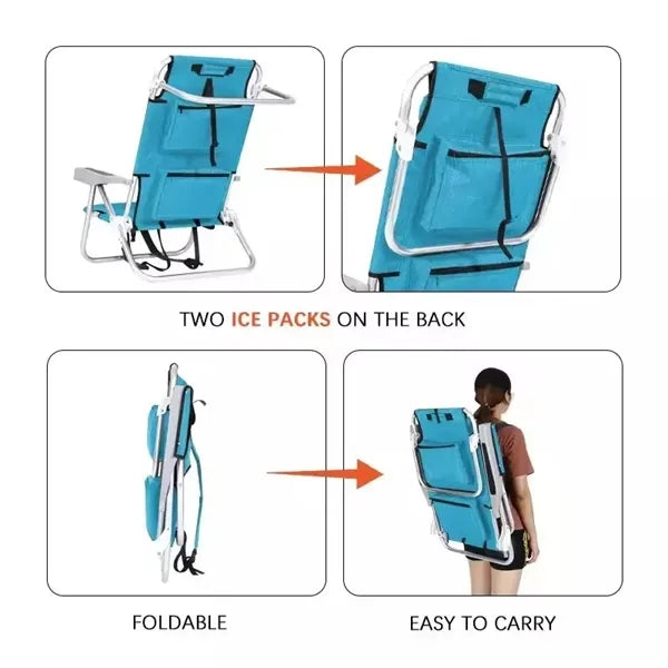 Beach Chair with Cooler Bag