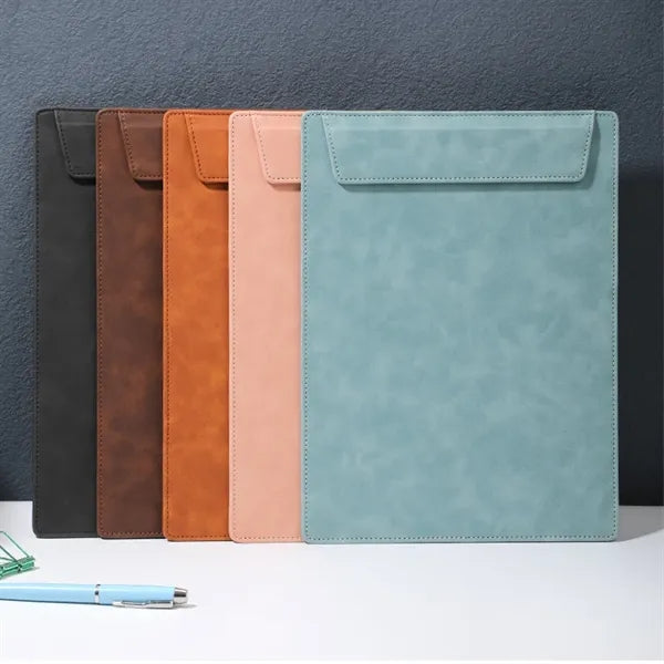 A4 Leather Business Conference Clipboard with Magnetic Clip