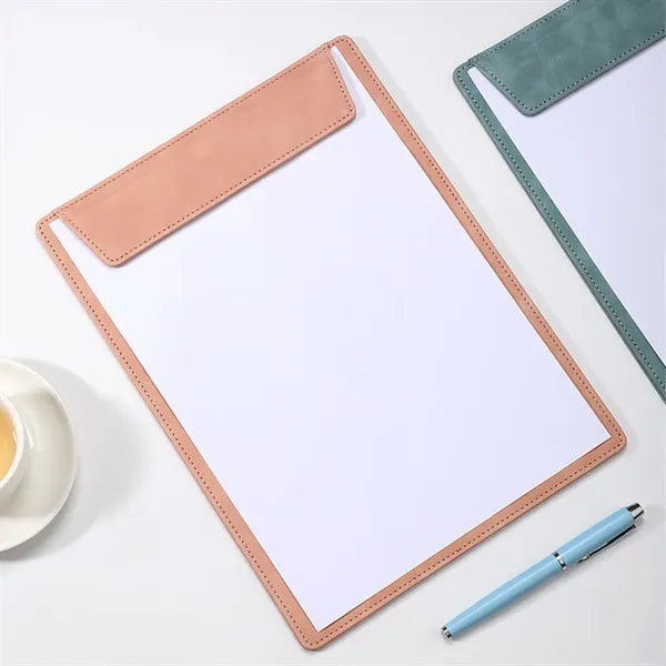 A4 Leather Business Conference Clipboard with Magnetic Clip