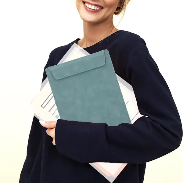 A4 Leather Business Conference Clipboard with Magnetic Clip