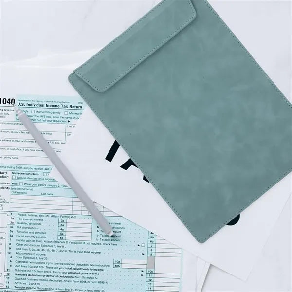A4 Leather Business Conference Clipboard with Magnetic Clip