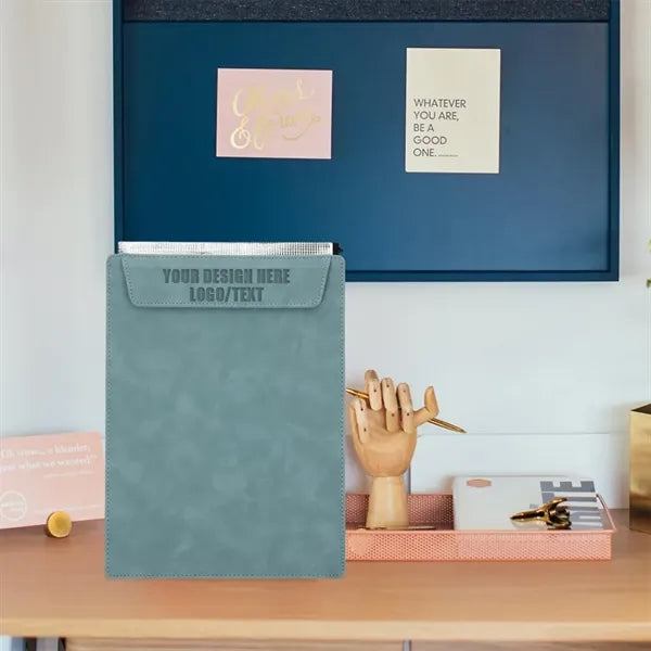 A4 Leather Business Conference Clipboard with Magnetic Clip