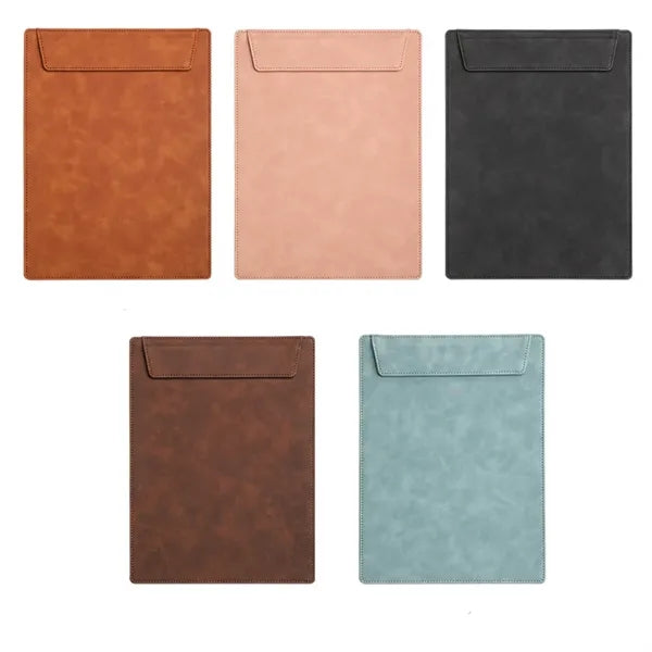 A4 Leather Business Conference Clipboard with Magnetic Clip