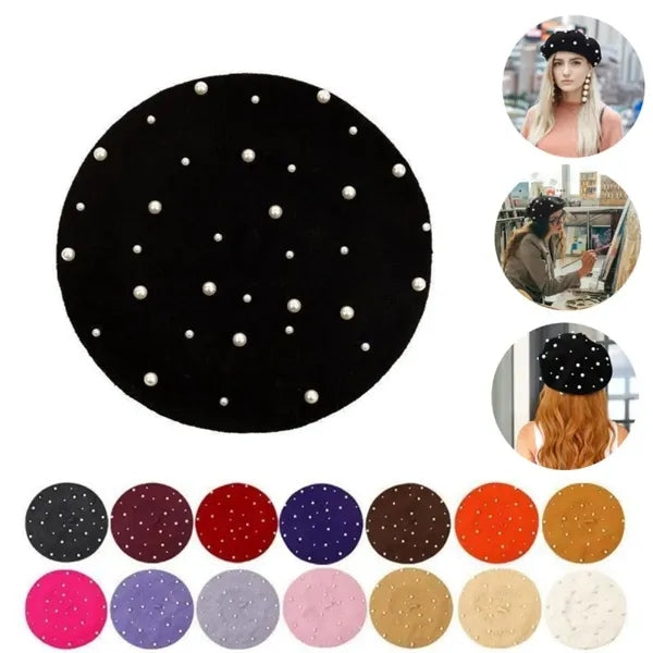 Beauty Pearl Beret Hat