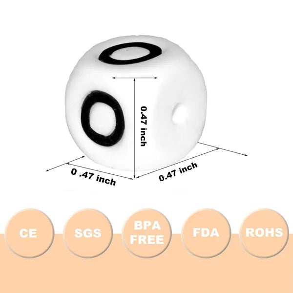 Silicone Letter Beads
