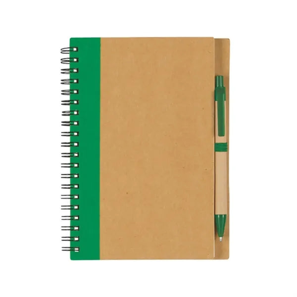 Eco-Friendly Spiral Notebook with Ballpoint Pen