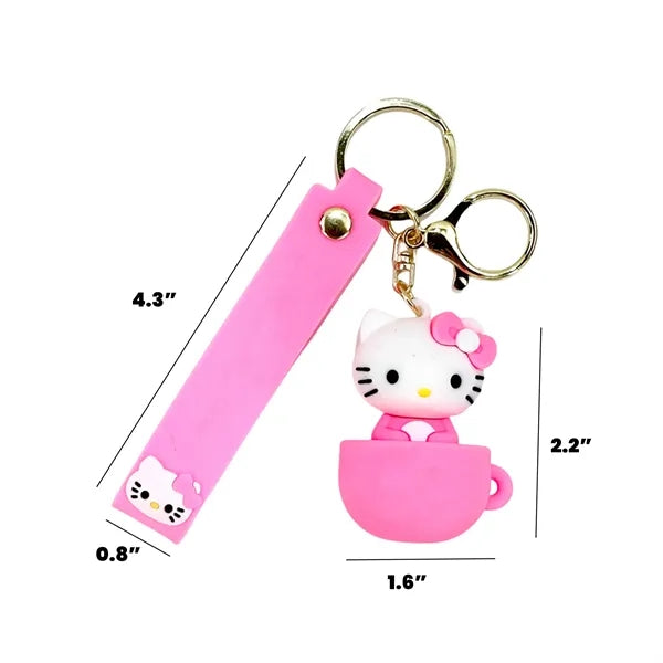 Adorable Cartoon Kitten-Shaped Keychain Pendant Ornament