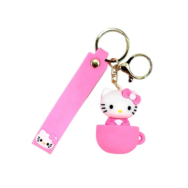 Adorable Cartoon Kitten-Shaped Keychain Pendant Ornament