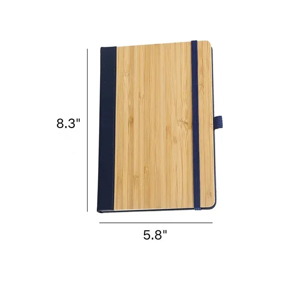 100Sheets A5 Lined Journal Notebook With Bamboo Cover