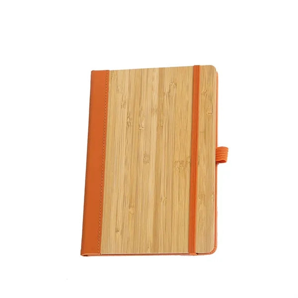 100Sheets A5 Lined Journal Notebook With Bamboo Cover