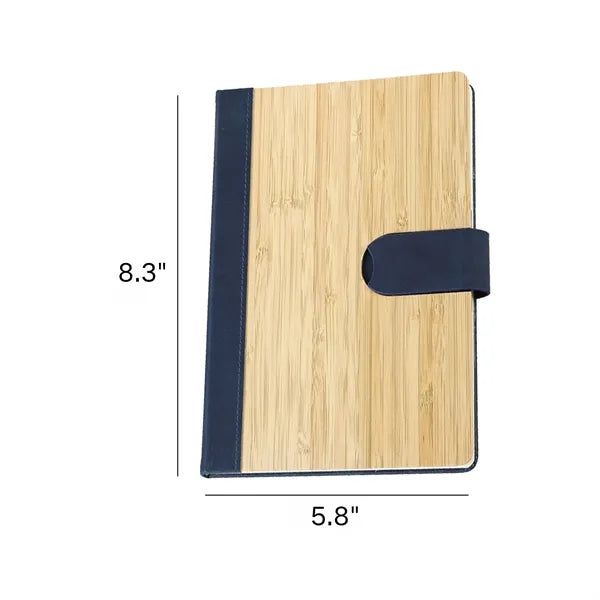 200Pages A5 Bamboo Lined Journal Notebook Magnetic Buckle