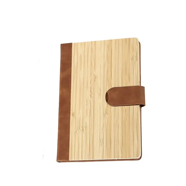 200Pages A5 Bamboo Lined Journal Notebook Magnetic Buckle