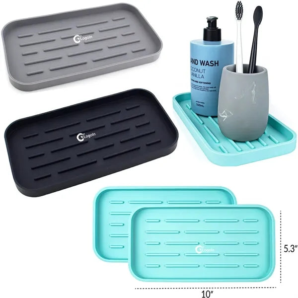 Kitchen Sink Organizer Silicone Sponge Holder Storage Tray