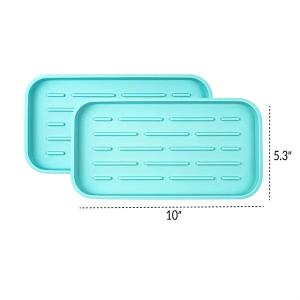 Kitchen Sink Organizer Silicone Sponge Holder Storage Tray