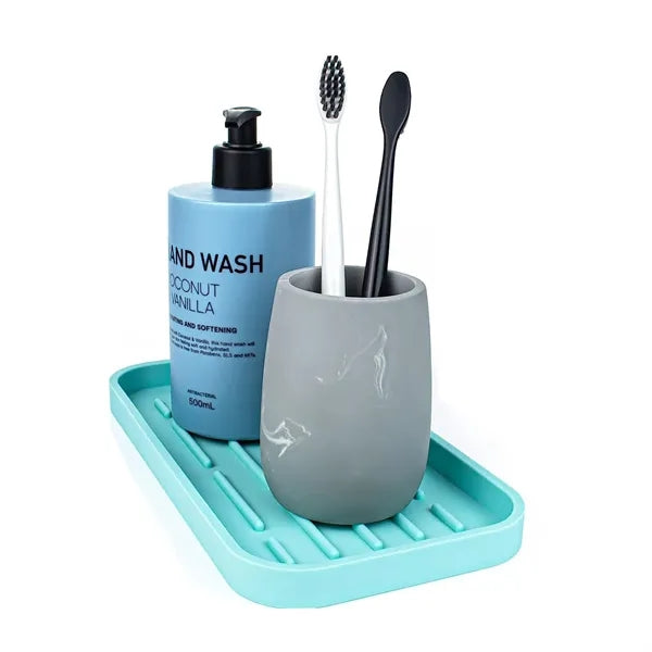 Kitchen Sink Organizer Silicone Sponge Holder Storage Tray