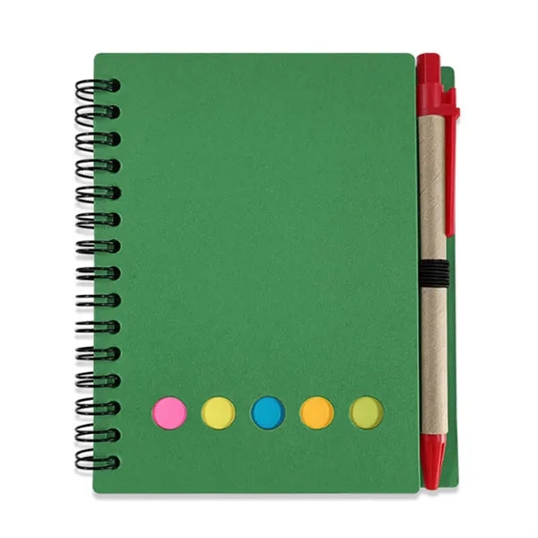 Mini Spiral Notebook with Sticky Notes and Page Markers
